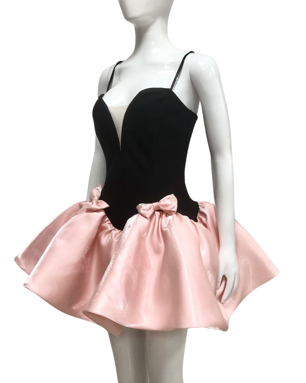 Black & Pink Tutu Bow Dress