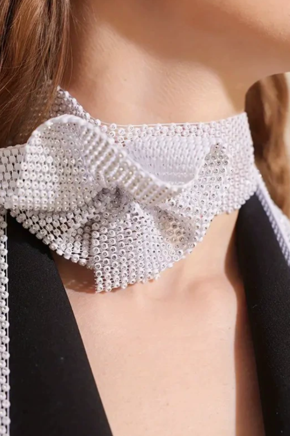 Hand Stitched Sparkling Diamond Scarf