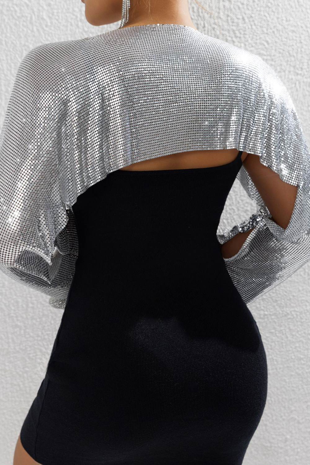 Shimmering Silver Cropped Top