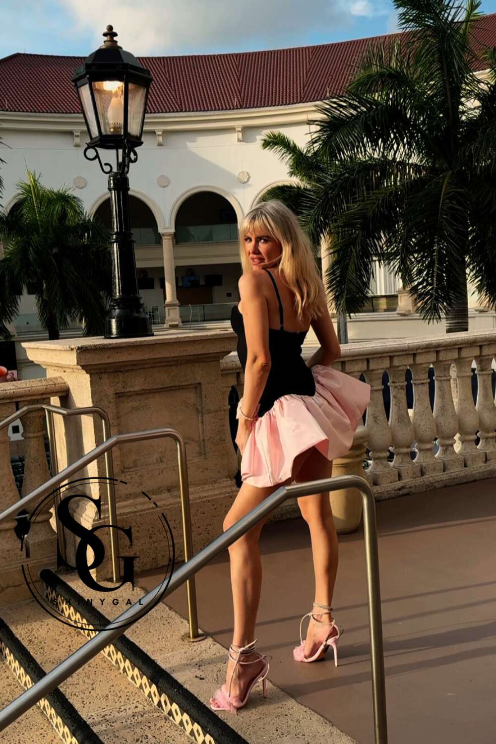 Black & Pink Tutu Bow Dress