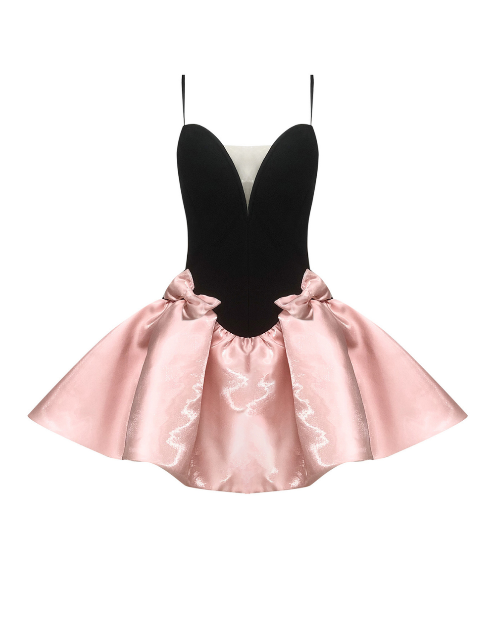Black & Pink Tutu Bow Dress