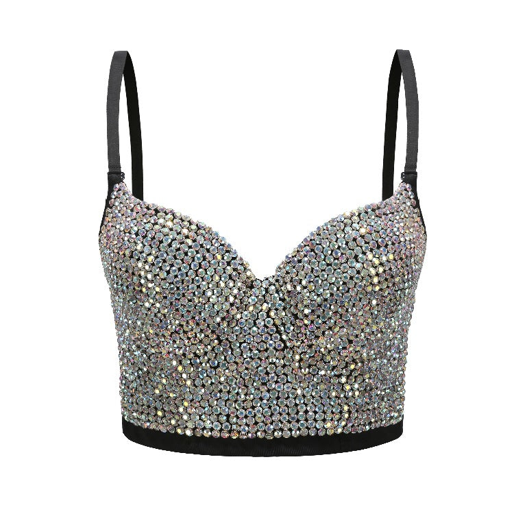 Rhinestone Crystal Corset Top