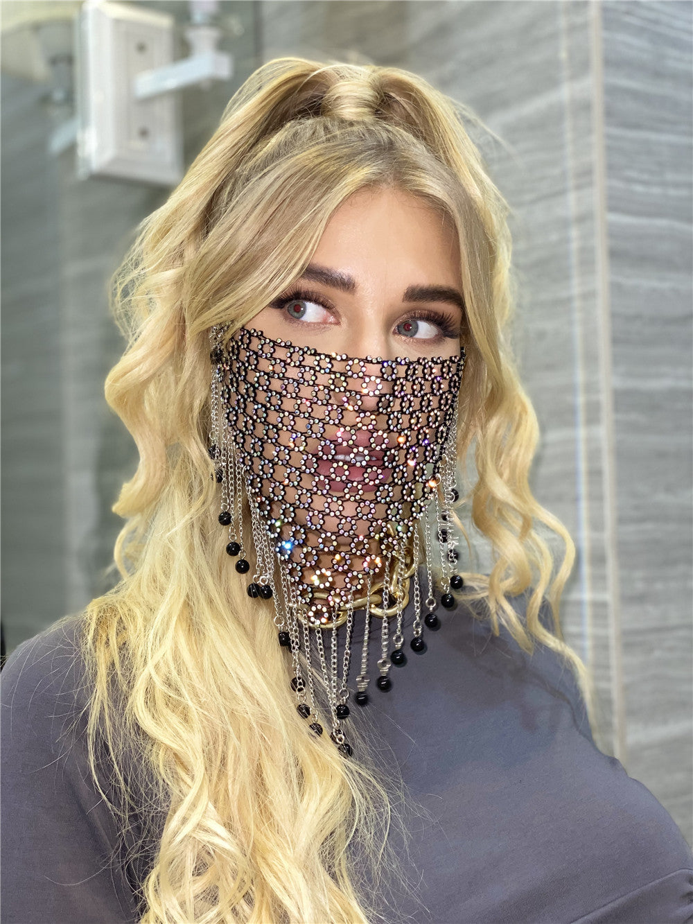 Tassel Triangle Face Mask