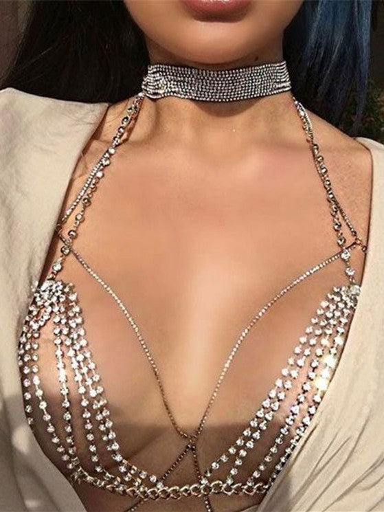 Diamond bra body chain Clearance