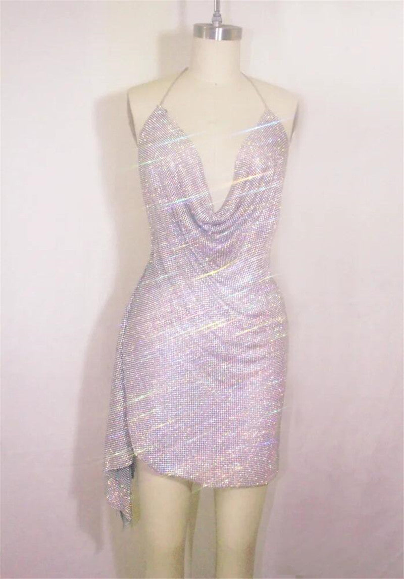 Diamante Wrap Up Dress