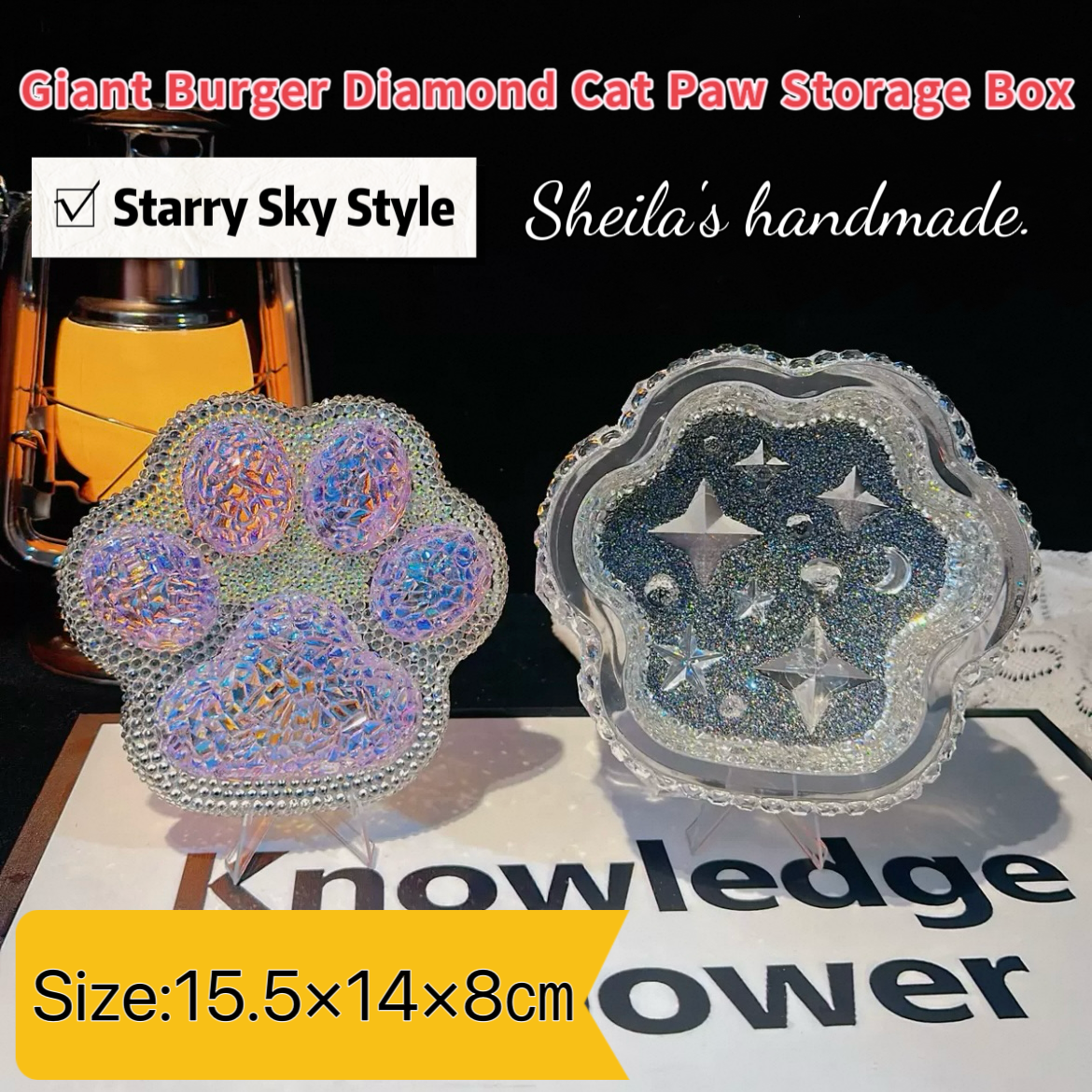 Paw Print Resin Storage Jar