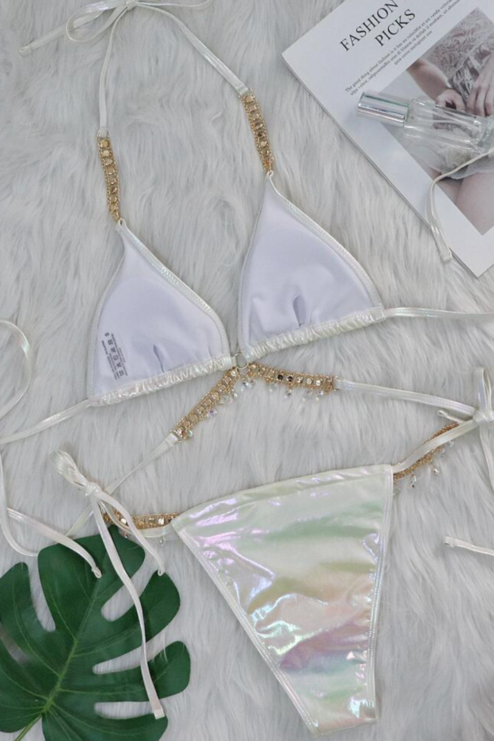 Iridescent Crystal Bikini Set