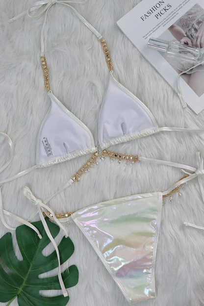 Iridescent Crystal Bikini Set