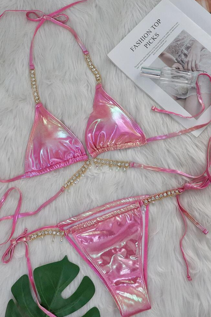 Iridescent Crystal Bikini Set