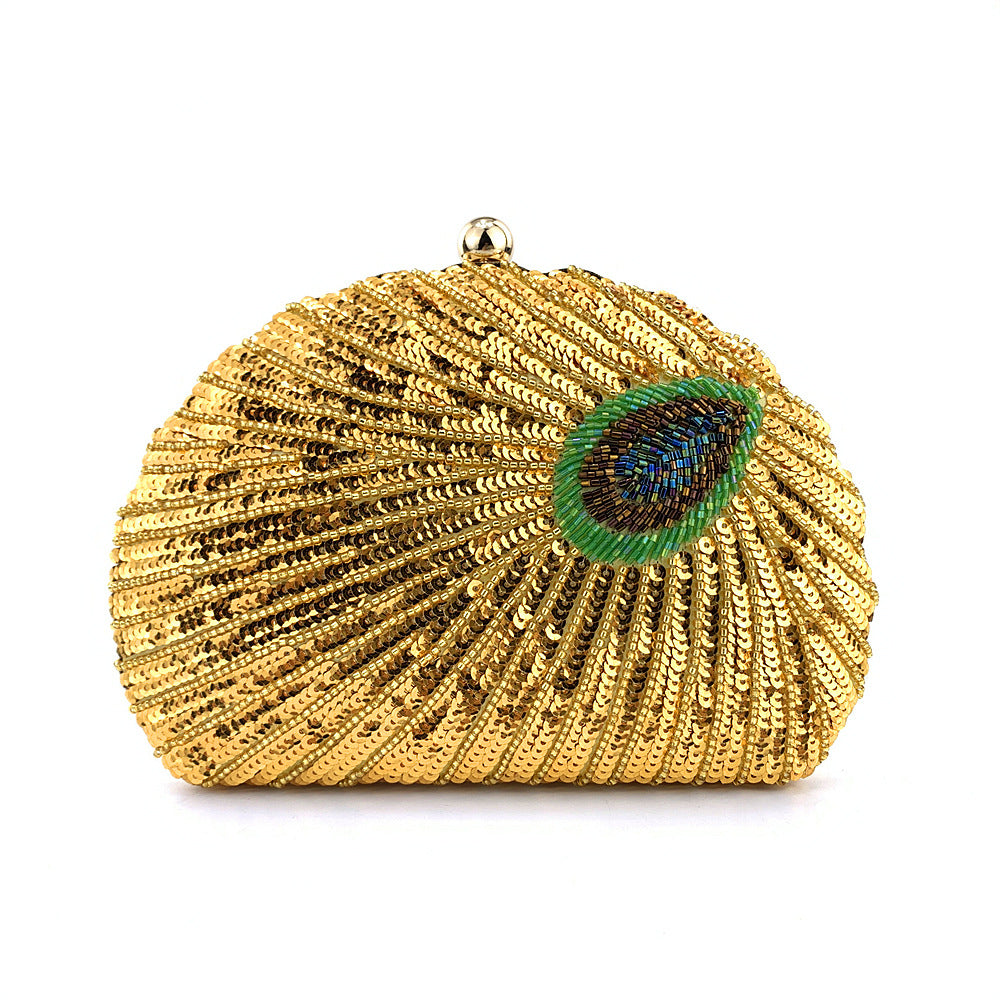 Shell Peacock Beaded Bag