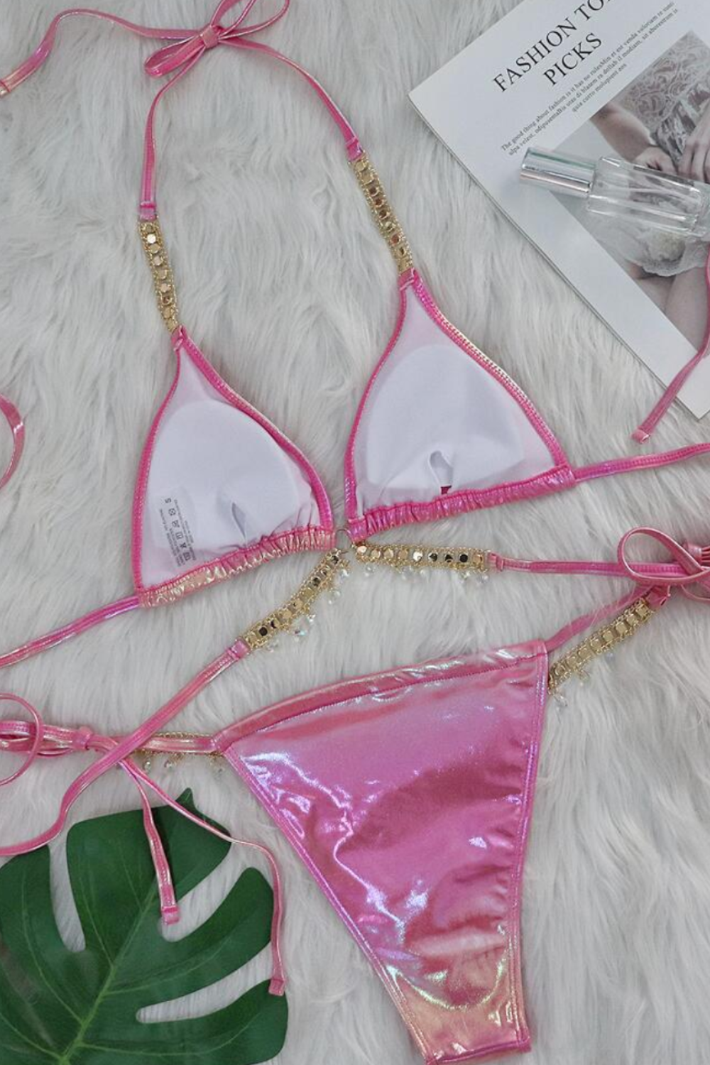 Iridescent Crystal Bikini Set