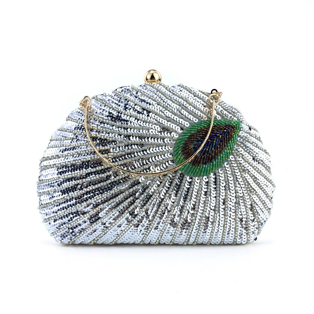 Shell Peacock Beaded Bag