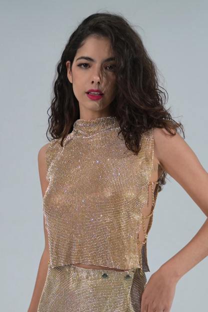 Midi Wrap Up Diamante Skirt
