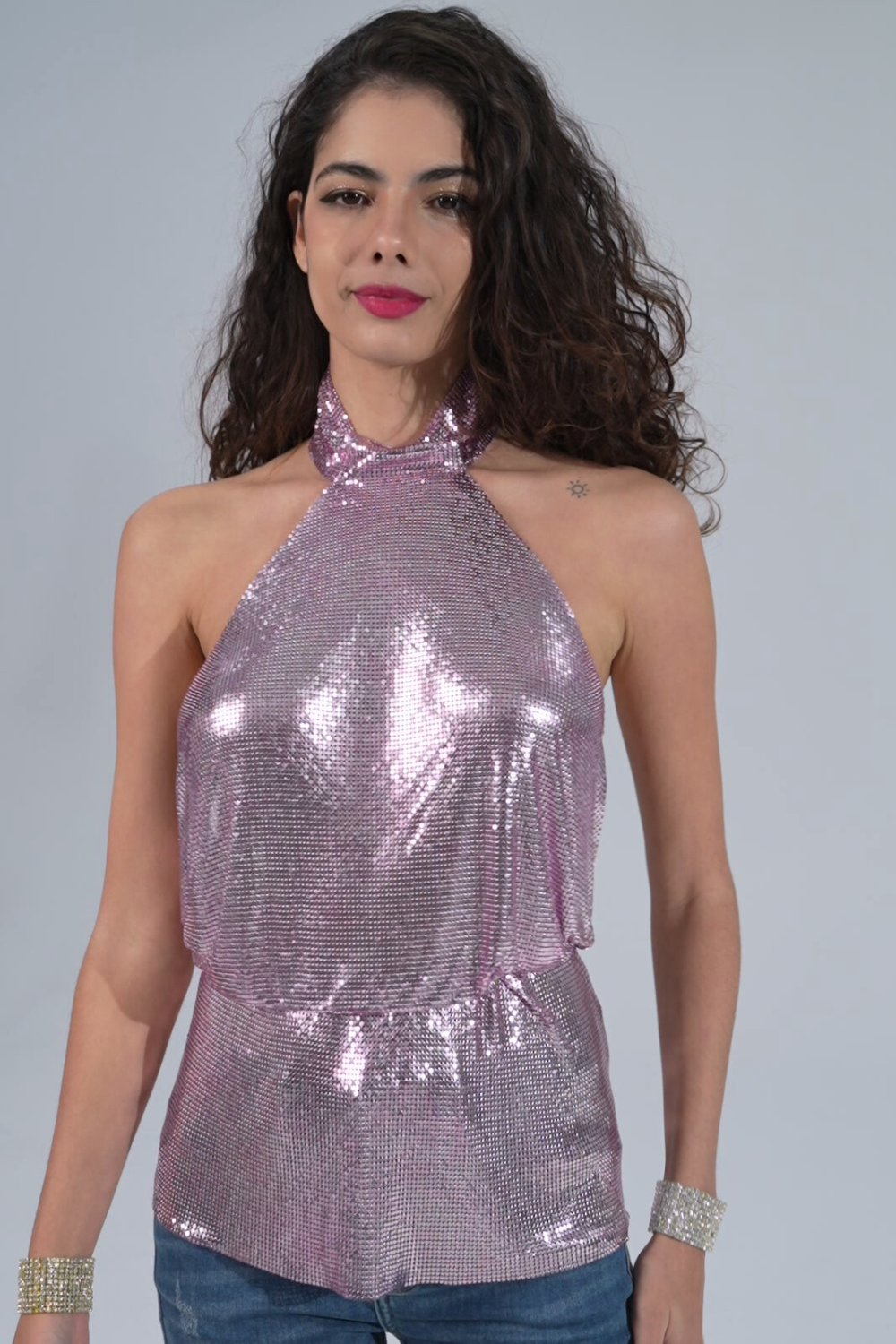 Lilac Chainmail Top