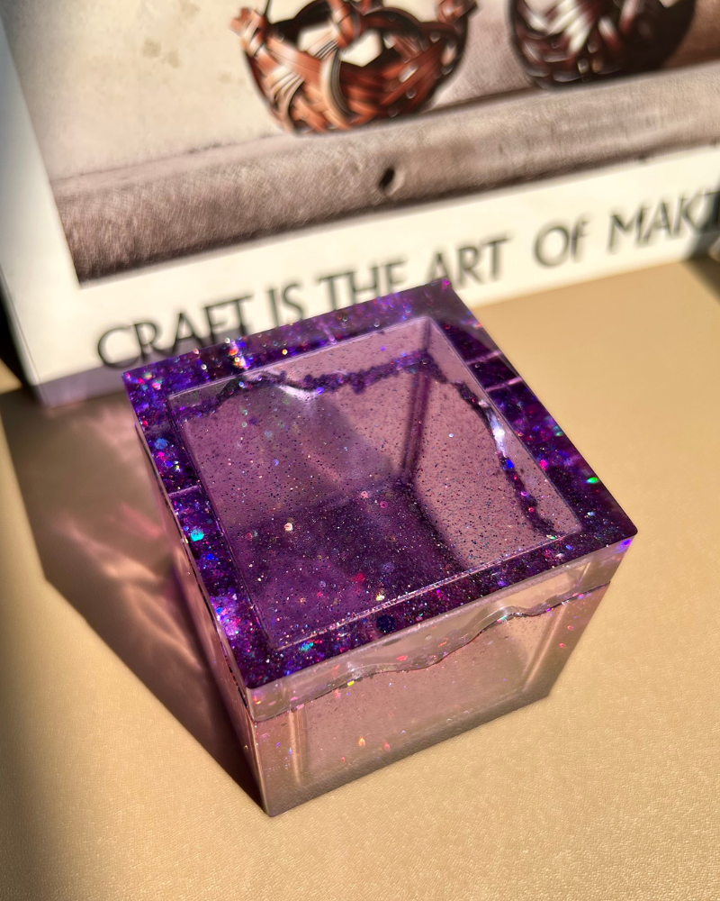 Square Resin Trinket Jar