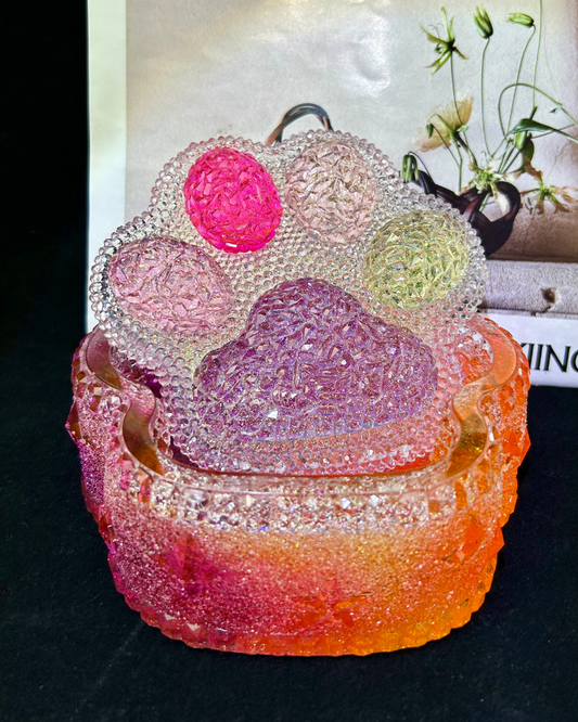 Paw Print Resin Storage Jar