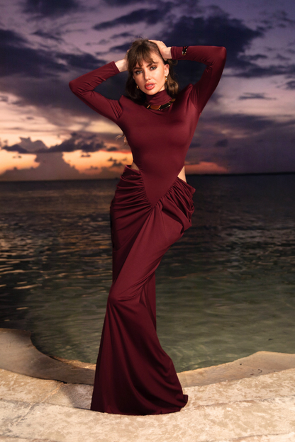 Waist Cutout Maxi Dress