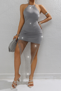 Glam Mesh Hem Dress