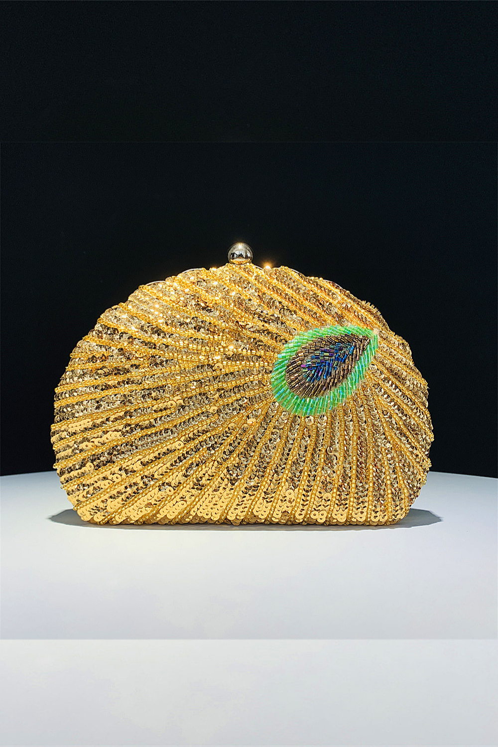 Shell Peacock Beaded Bag