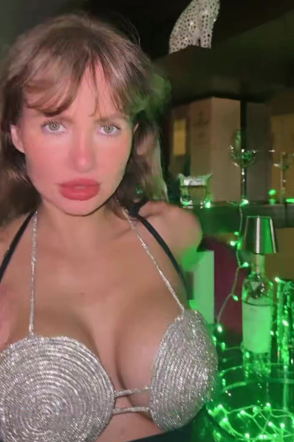 Sparkle Metallic Bra Top