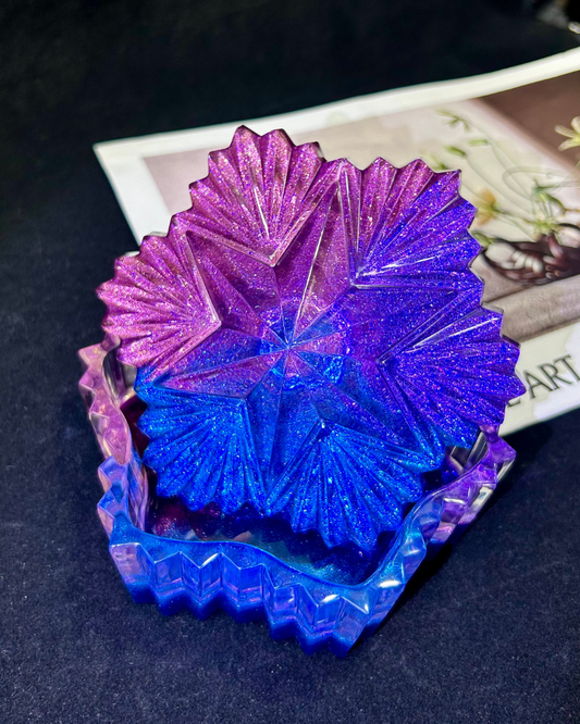 Hexagram Resin Jar