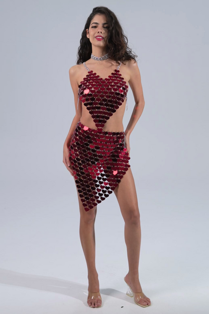 Heart Shaped Cami & Skirt Set