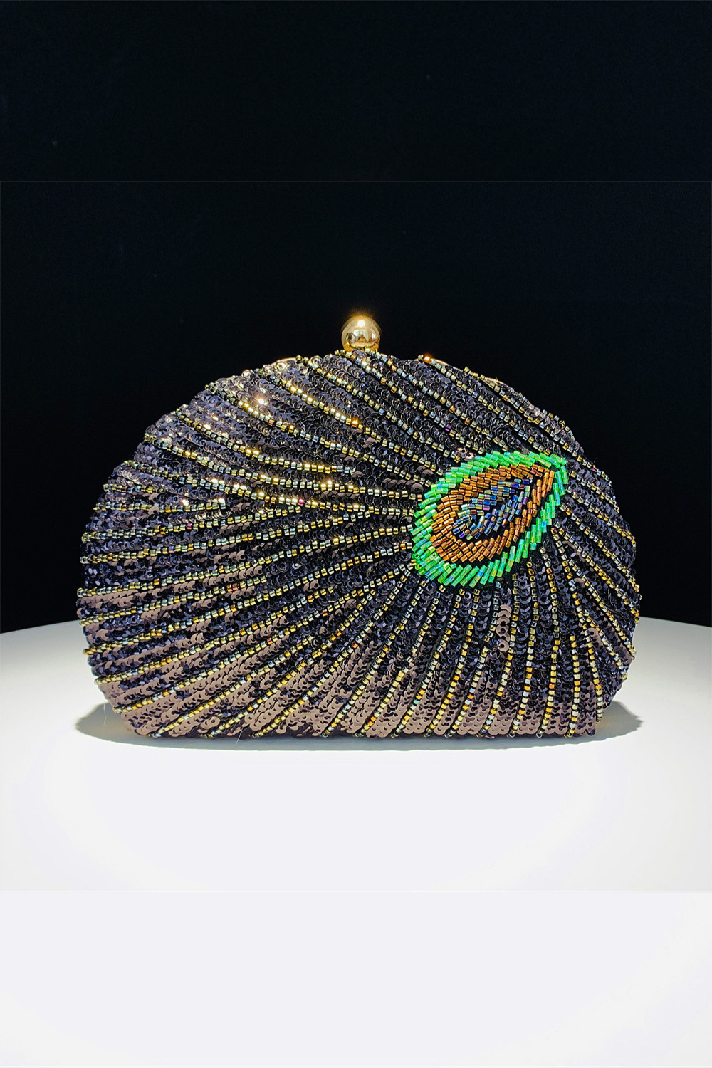 Shell Peacock Beaded Bag