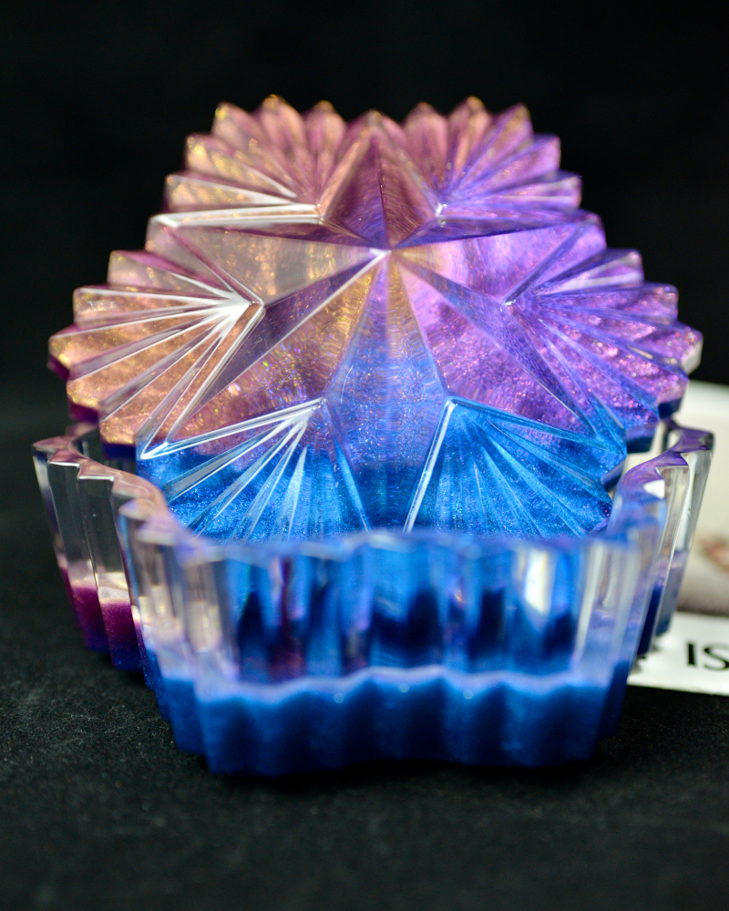 Hexagram Resin Jar
