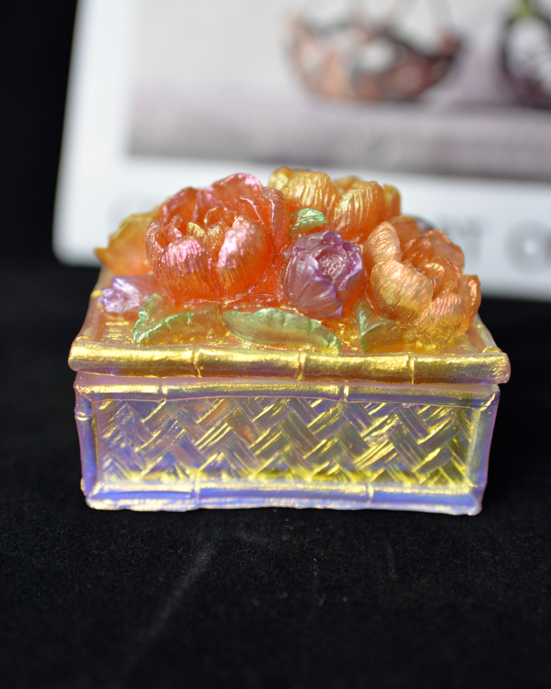 Peony Flower Jewelry Box