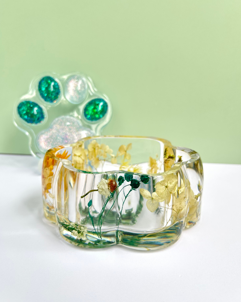 Green Forest-Themed Trinket Box