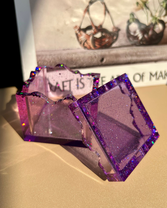 Square Resin Trinket Jar