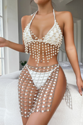 Pearl Chain Skirt Set
