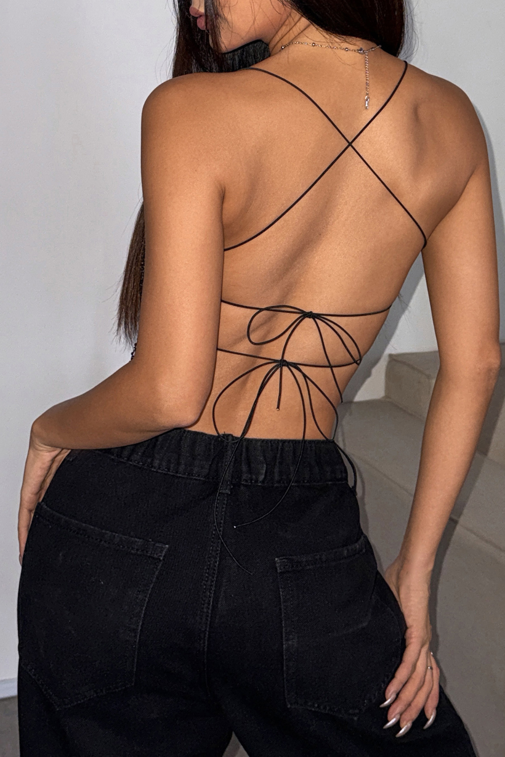 Sparkly Rhinestone Mesh Crop Top