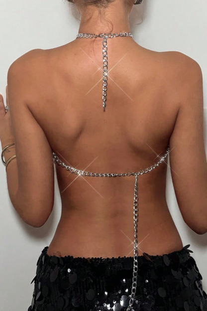 Handcrafted Silver Chainmail Top