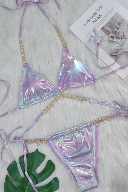 Iridescent Crystal Bikini Set