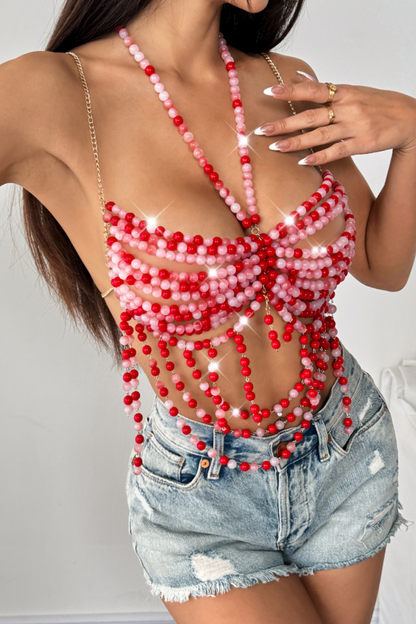 Hollowout Acrylic Bodychain Top