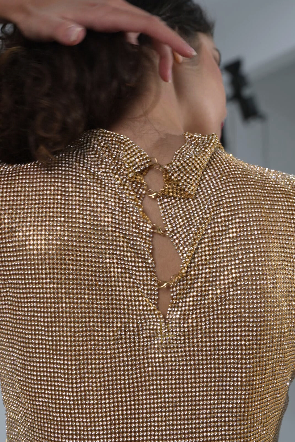 Turtle Neck Crystal Mini Top