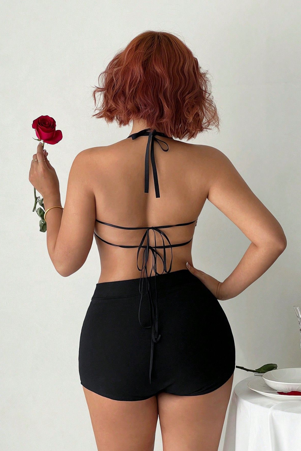 Diamond Bow Halter Top