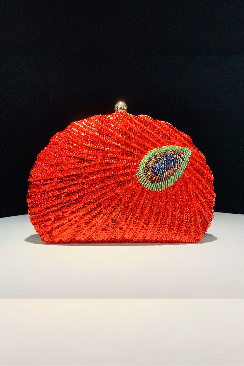 Shell Peacock Beaded Bag