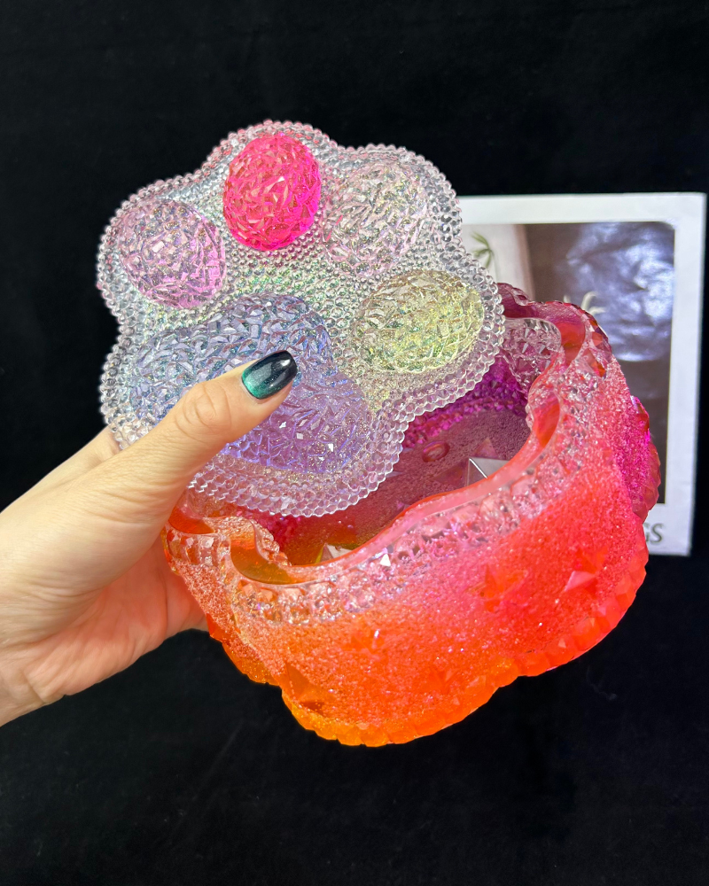 Paw Print Resin Storage Jar