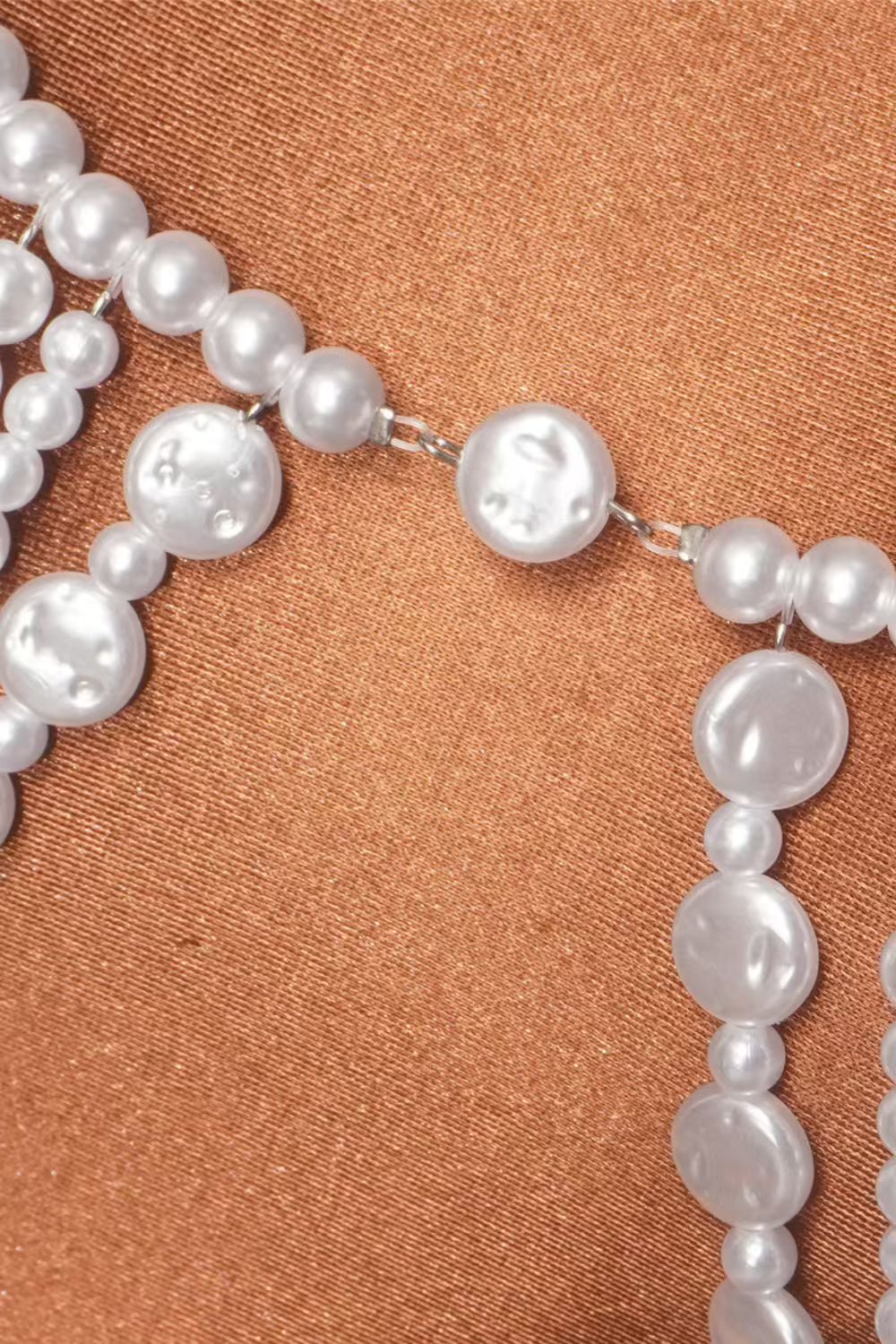 Pearl Beaded Halter Bralette Top