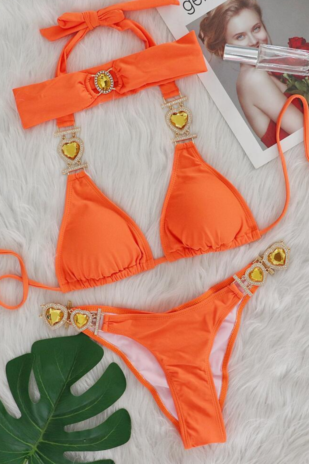 Crystal Luxe Tie Side Bikini Set