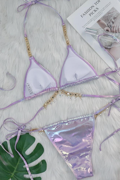 Iridescent Crystal Bikini Set