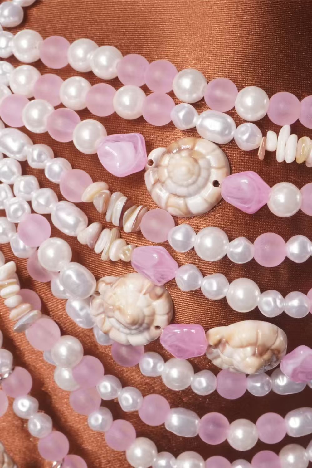 Pearl Beaded Draped Halter Top