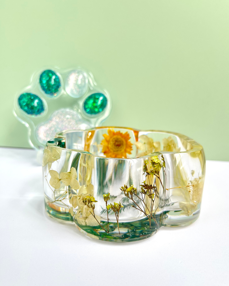 Green Forest-Themed Trinket Box