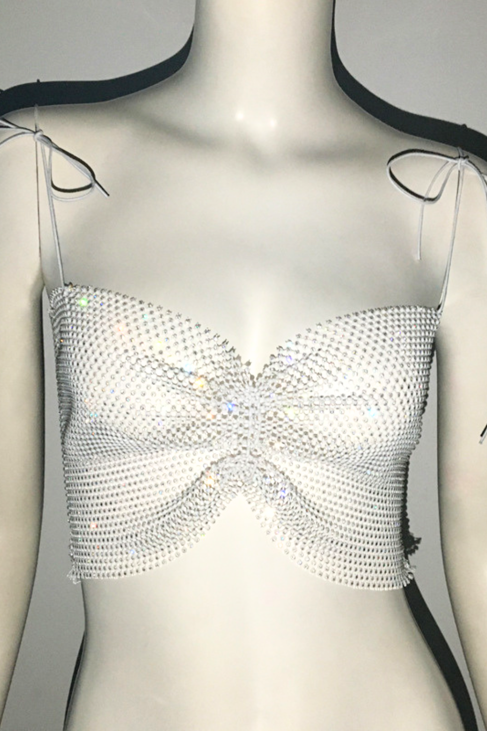 Glisten Bow Mesh Top