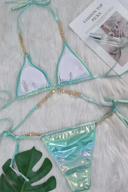 Iridescent Crystal Bikini Set