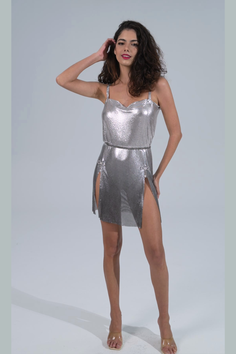 Gradient Black Chainmail Dress Gradient Black Chainmail Dress