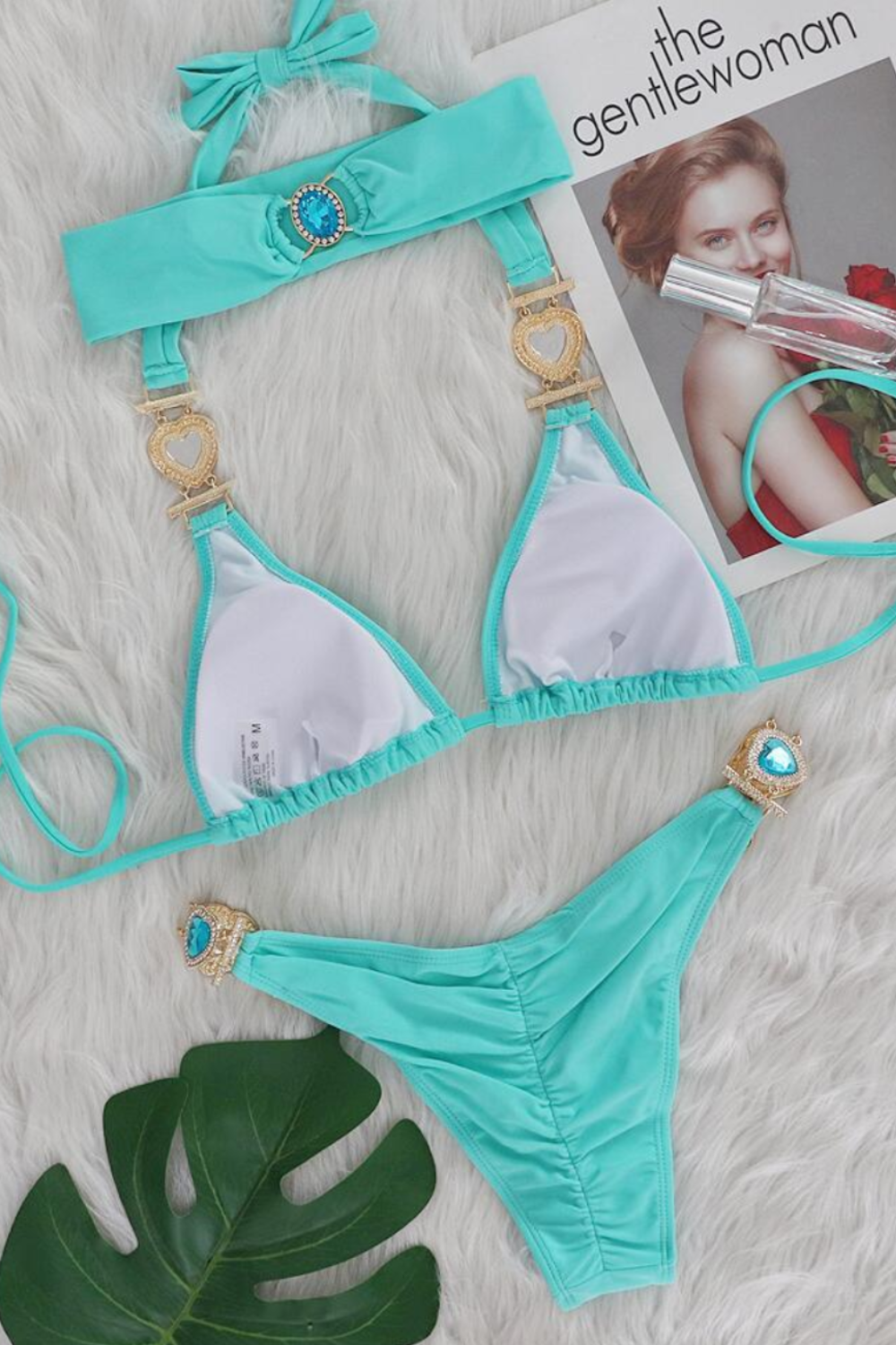 Crystal Luxe Tie Side Bikini Set