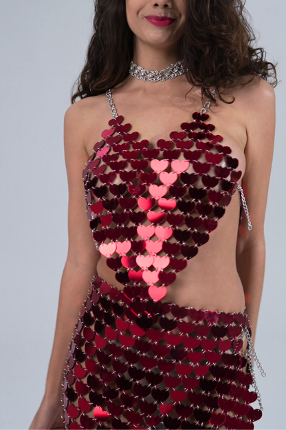 Heart Shaped Cami & Skirt Set
